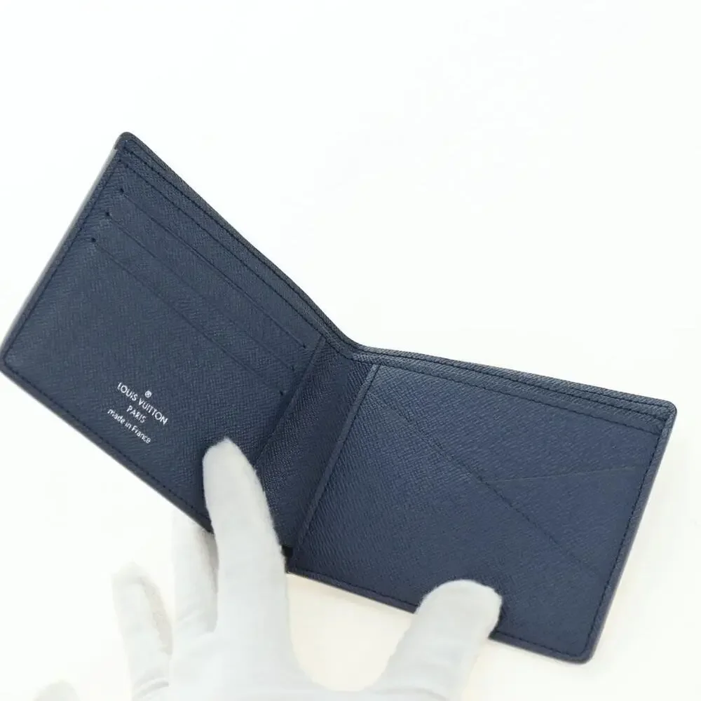 Louis Vuitton Monogram Watercolor Portefeuille Multi Ple Wallet Blue
